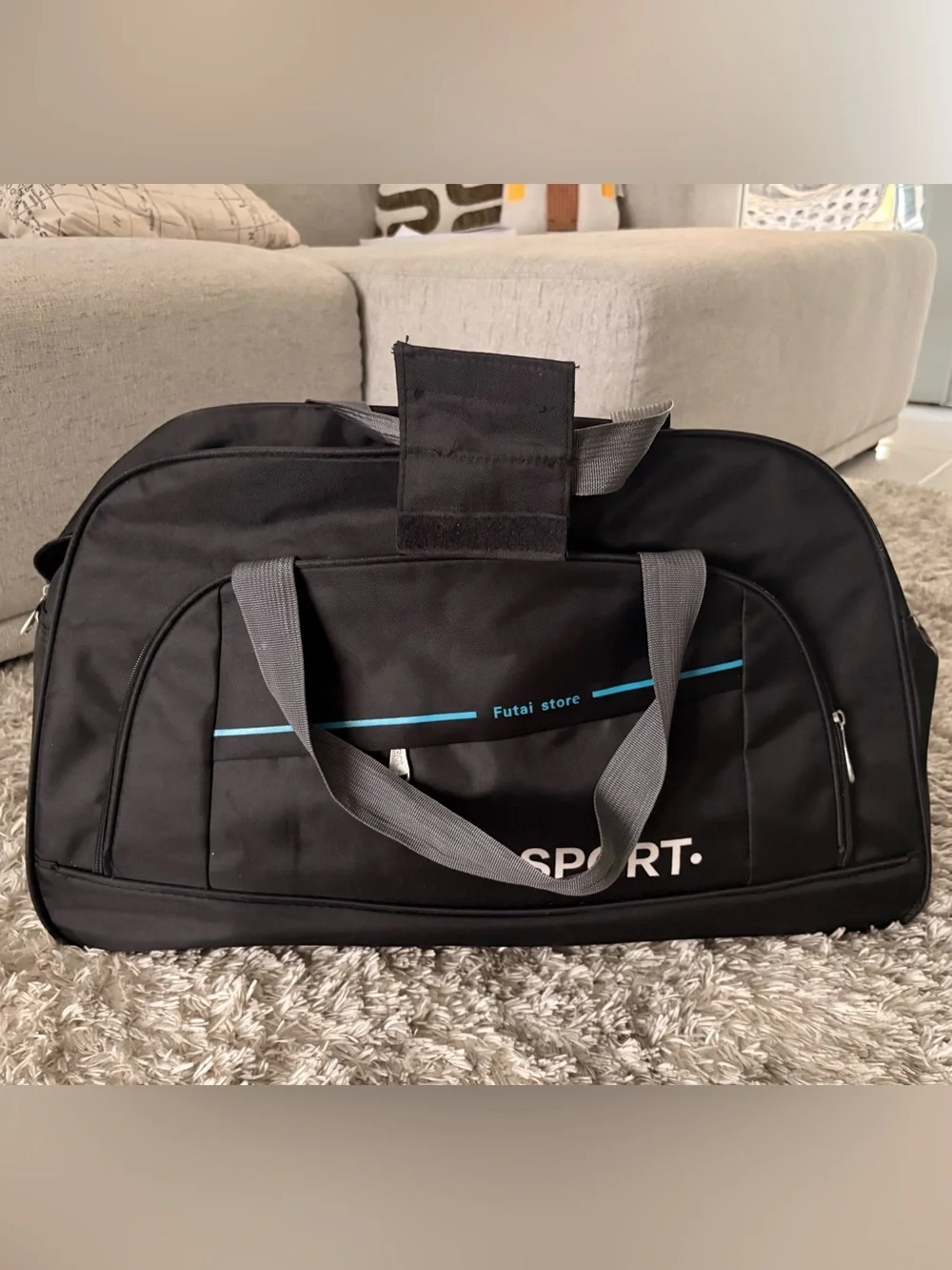 Futai Store Black Men's Sport Duffle Bag